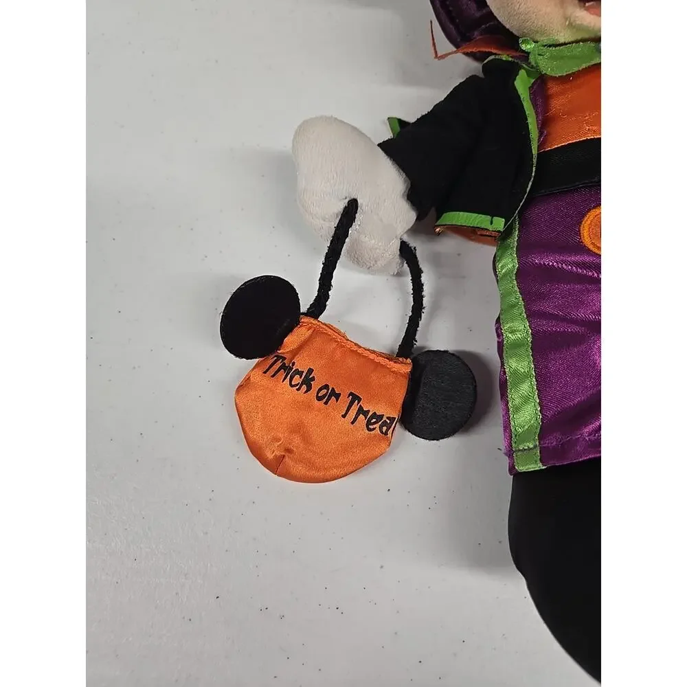 Disney Parks Mickey Mouse Trick Or Treat Halloween Stuffed Plush 12 Inches